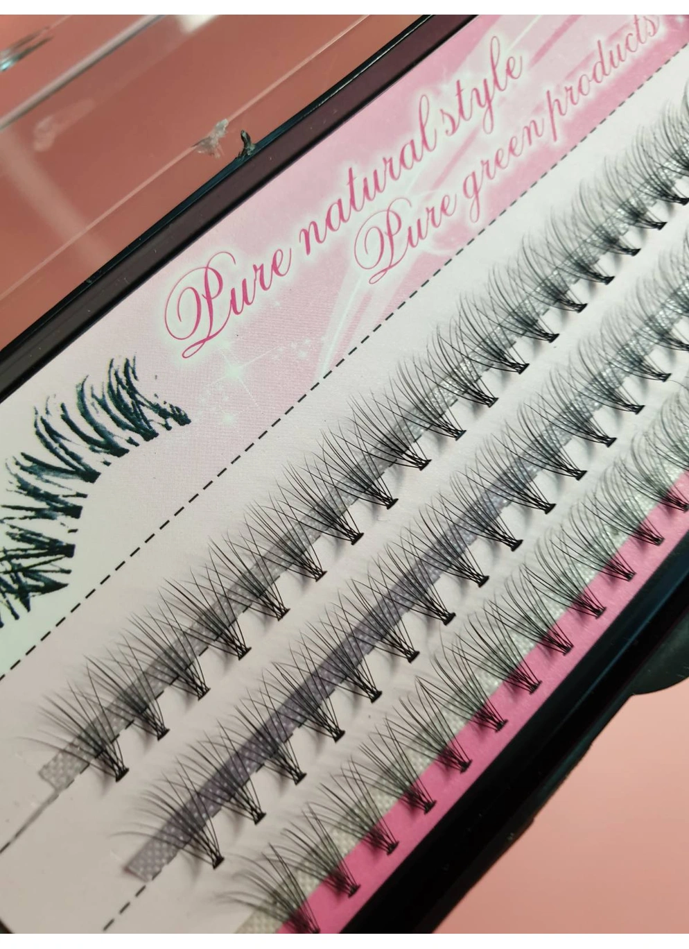 Пучковые ресницы 10 мм