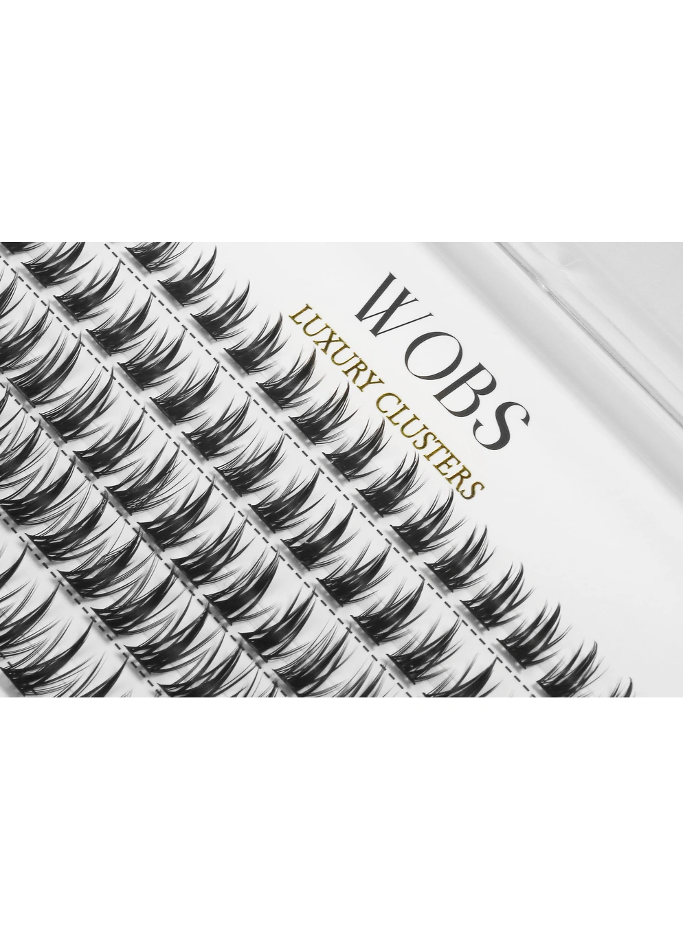 Накладные пучковые ресницы 100шт Wobs Crease cross 10D 0.07 5 лент пучки размер 8, 9,10, 11, 12 mm XEM