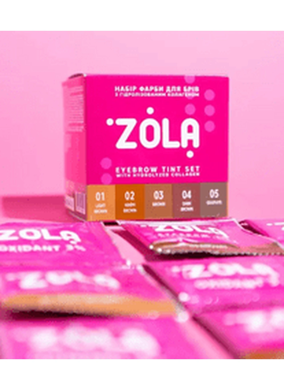 Zola Набір фарб для брів у саше Eyebrow Tint