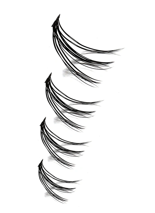 Накладные пучковые ресницы 120шт Wobs Crease cross 20D 0.07 12 лент пучки размер 8, 10, 12, 14 мм