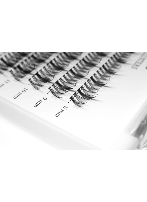 Накладные пучковые ресницы 200шт Wobs Fairy Lashes 20D 5 лент пучки размер 8-9-10-11-12mm