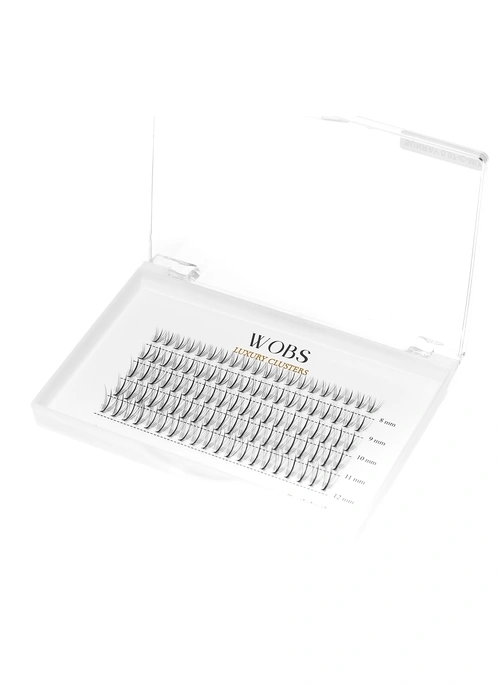 Накладные пучковые ресницы120шт Wobs Crease Sunray cross 10D 0.07 5 лент пучки размер 8, 9,10, 11, 12 mm