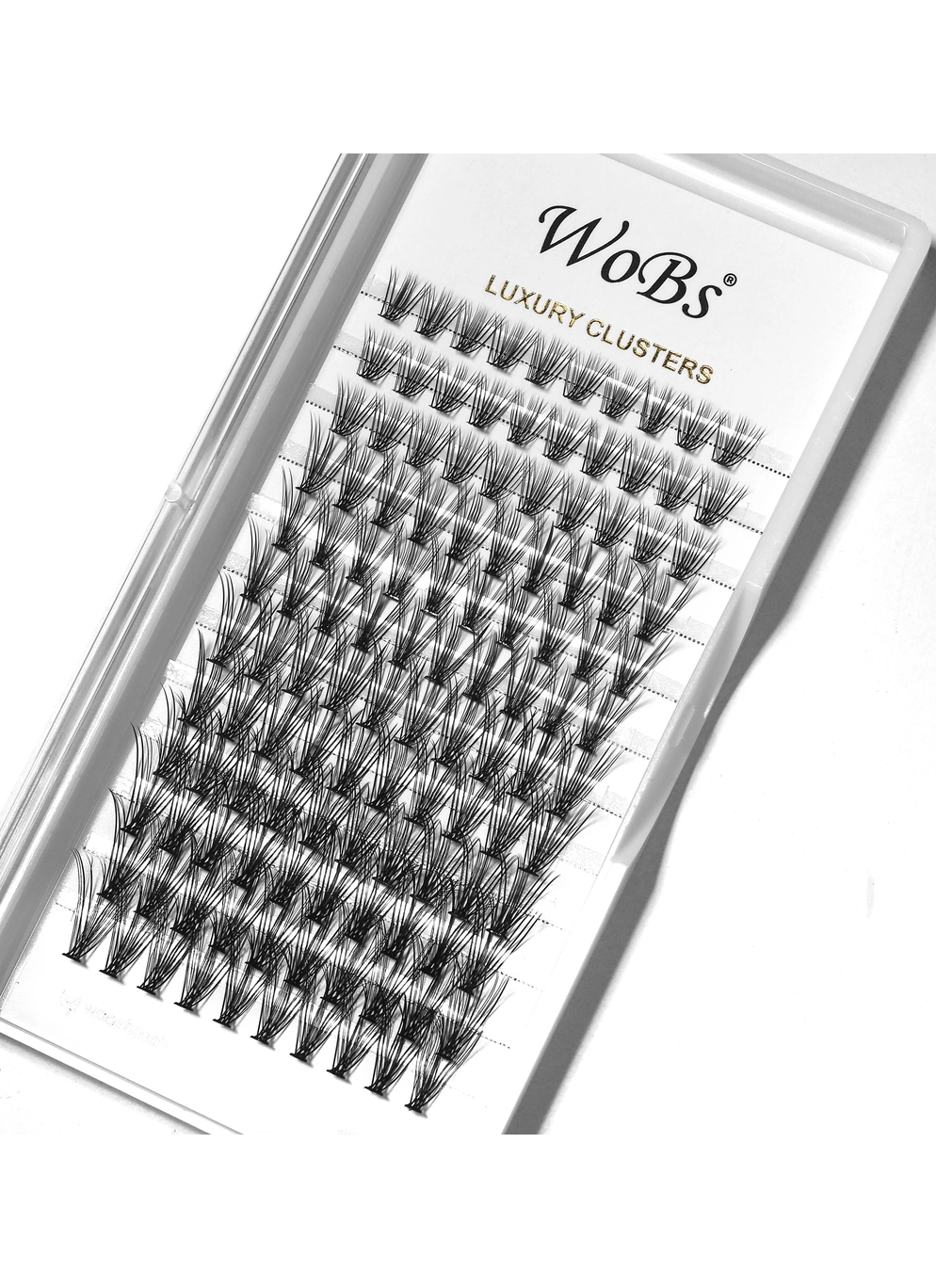Накладные пучковые ресницы 120шт Wobs Crease cross 20D 0.07 12 лент пучки размер 8, 10, 12, 14 мм