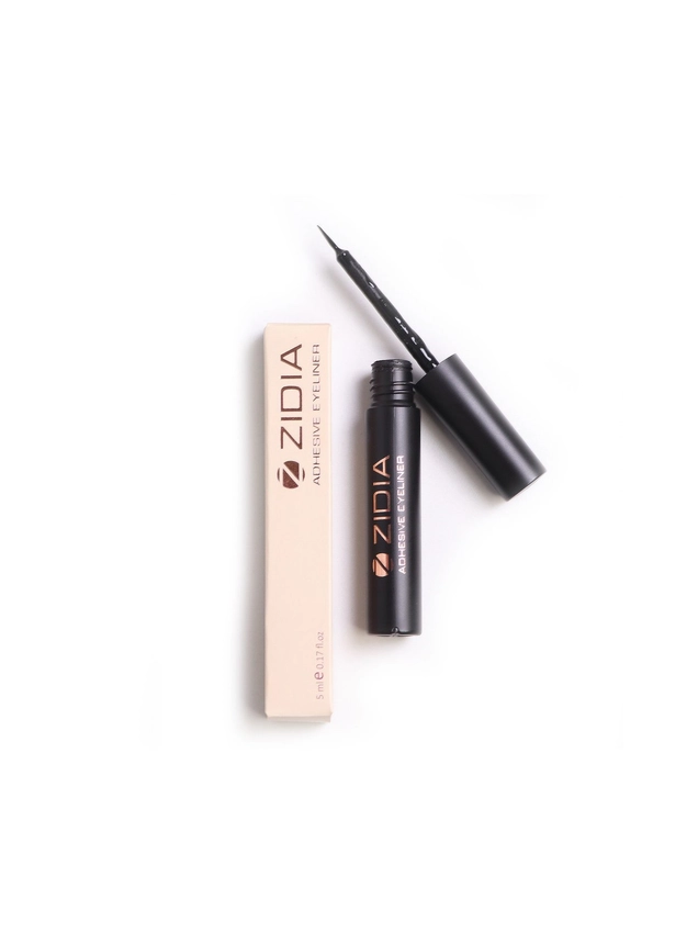 Zidia Adhesive Eyeliner - клей-подводка для накладных и пучковых ресниц, 5 мл, черная