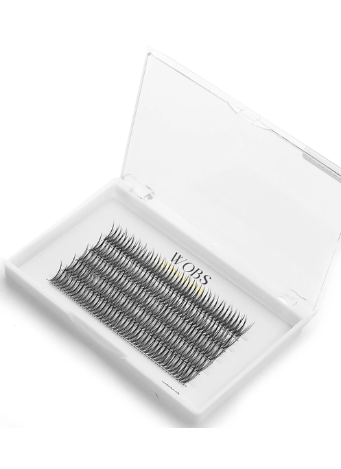 Накладные пучковые ресницы 200шт Wobs FISH TAIL 20D 0.1 5 лент пучки размер 14mm