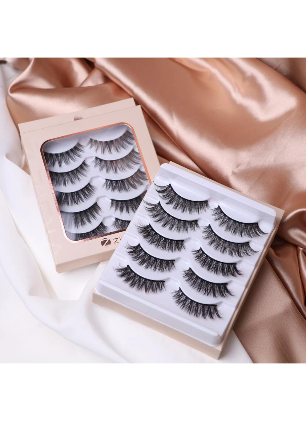 ZIDIA Vegan Silk Collection 3D ресницы Best of The Best (Catherine B 2 пары, Lola 3 пары)