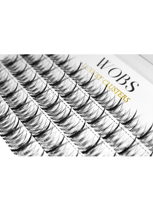 Накладные пучковые ресницы 200шт Wobs Fairy Lashes 20D 5 лент пучки размер 10mm