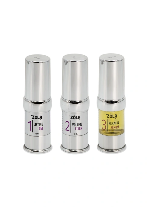 НАБОР СОСТАВОВ ZOLA (№1,2,3) ДЛЯ ЛАМИНИРОВАНИЯ БРОВЕЙ И РЕСНИЦ