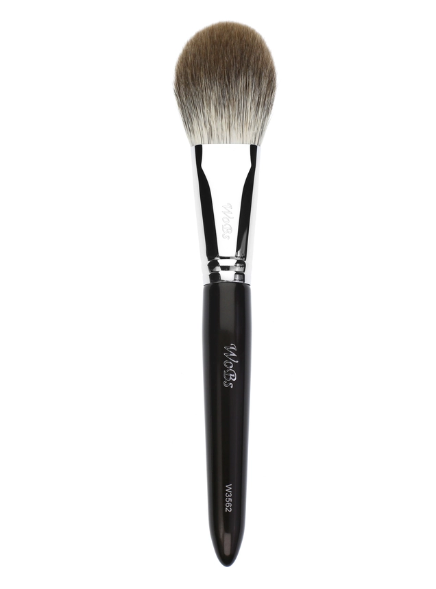 Кисть Wobs для пудри из волоса снежной лисы скошеная плоская W3562