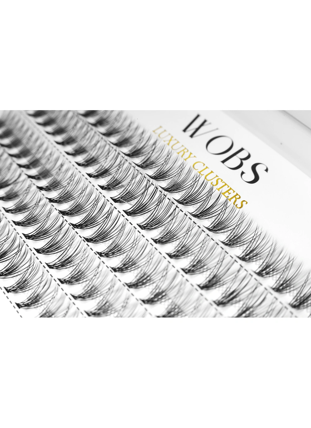 Накладные пучковые ресницы 100шт Wobs Crease cross 20D 5 лент пучки размер 8mm