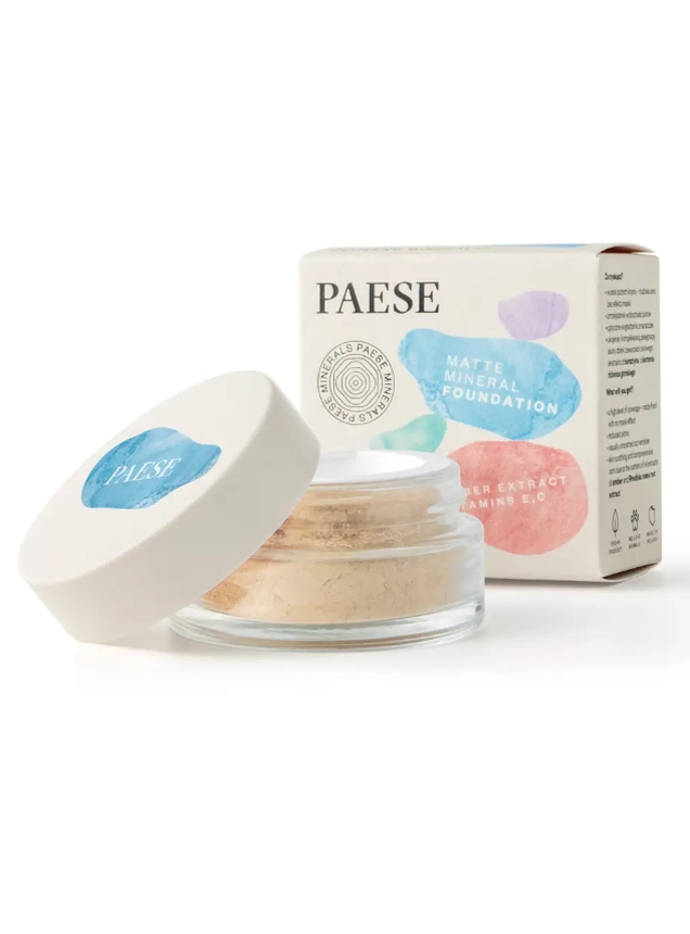 Рассыпчатое основание матующее MATTE MINERAL FOUNDATION PAESE (7g)
