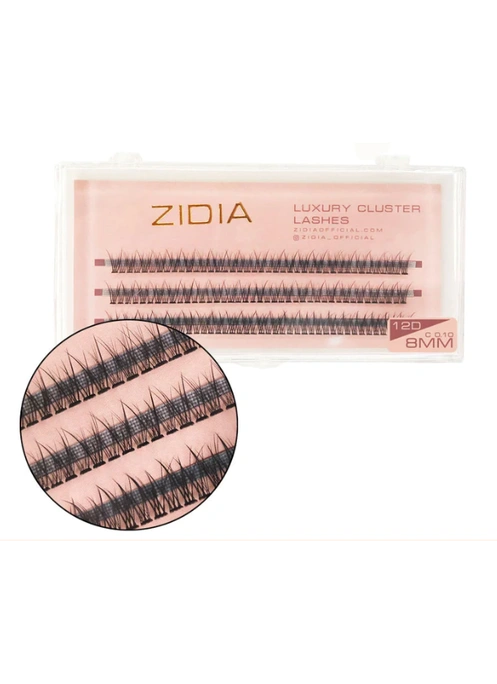 ZIDIA Cluster Lashes fish tail 12D C 0,10 (3 ленты, размер 8 мм)