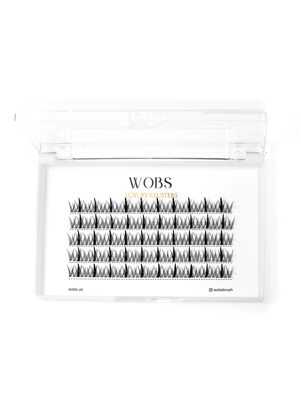 Накладные пучковые ресницы 200шт Wobs Fairy Lashes 20D 5 лент пучки размер 8mm