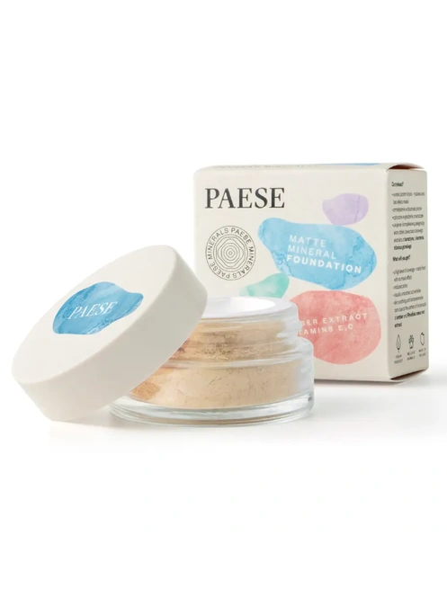 Рассыпчатое основание матующее MATTE MINERAL FOUNDATION PAESE (7g)