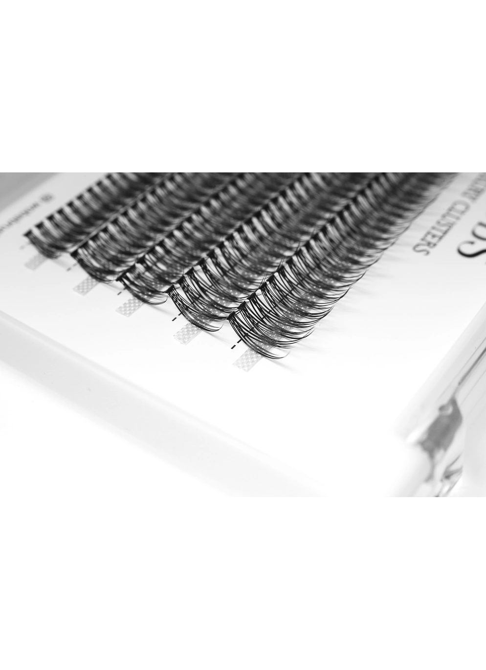 Накладные пучковые ресницы 200шт Wobs FISH TAIL 20D 0.1 5 лент пучки размер 12mm