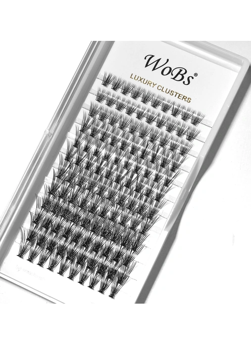 Накладные пучковые ресницы 120шт Wobs Crease cross 20D 0.07 12 лент пучки размер 8, 10, 12, 14 мм