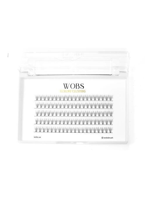 Накладные пучковые ресницы 100шт Wobs Crease cross 10D 0.07 5 лент пучки размер 8 mm