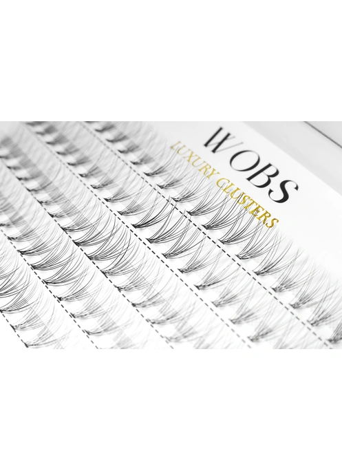 Накладные пучковые ресницы 100шт Wobs Crease cross 10D 0.07 5 лент пучки размер 8 mm