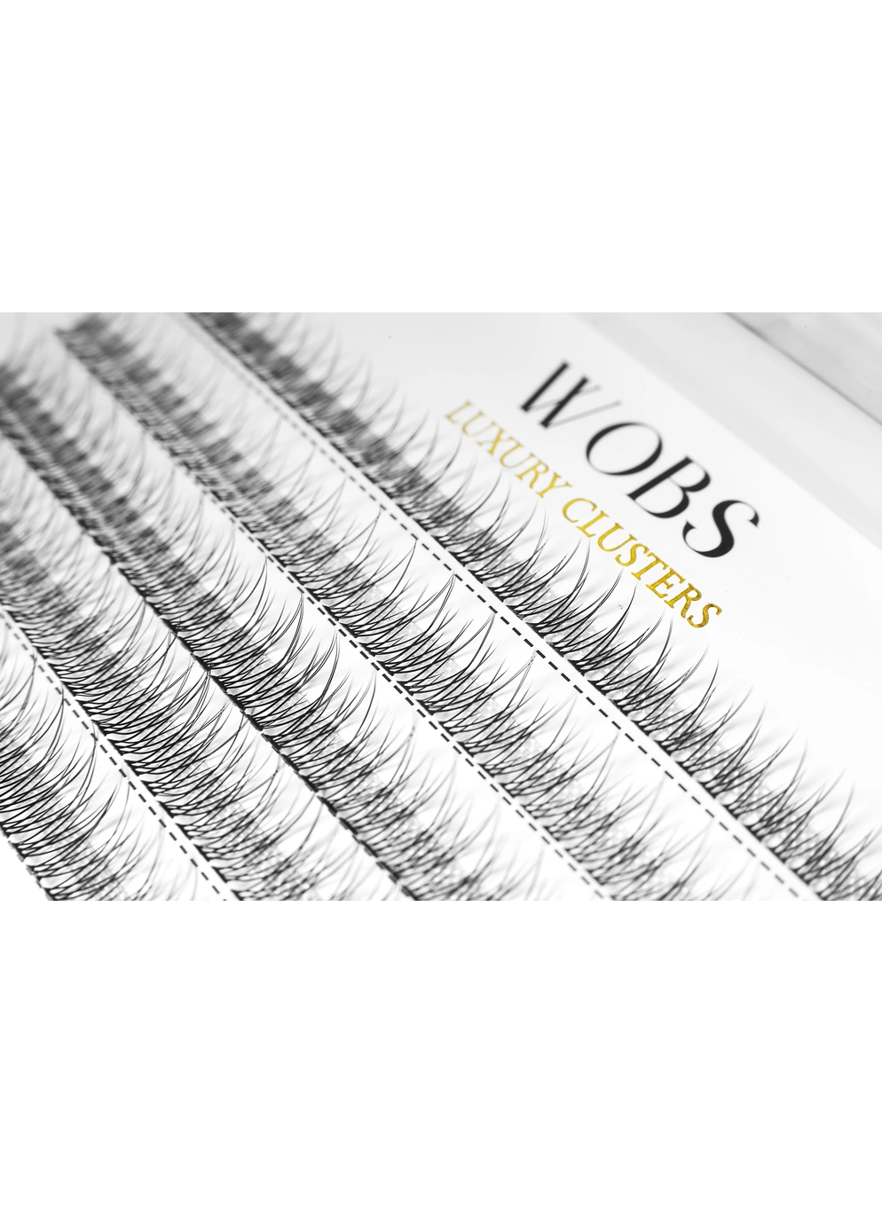 Накладные пучковые ресницы 200шт Wobs FISH TAIL 10D 0.07 5 лент пучки размер 12mm