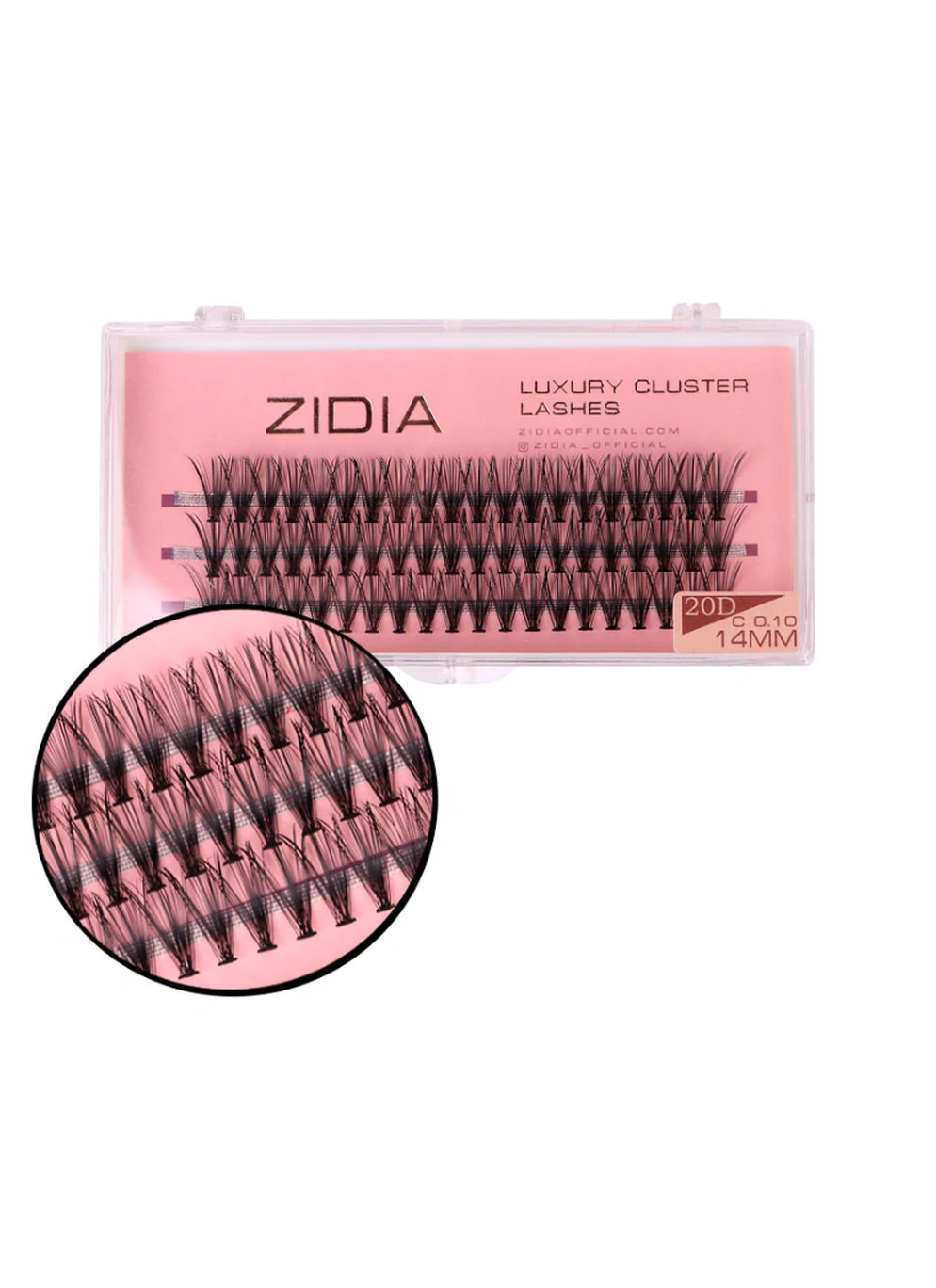 ZIDIA Cluster lashes 20D C 0,10 (3 ленты, размер 14 мм)