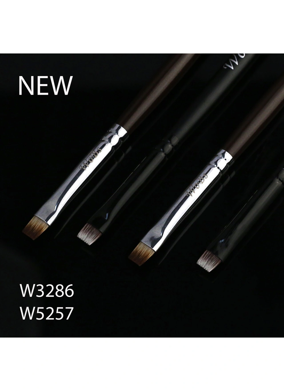 Кисть для бровей w3286 плоская форма, синтетика