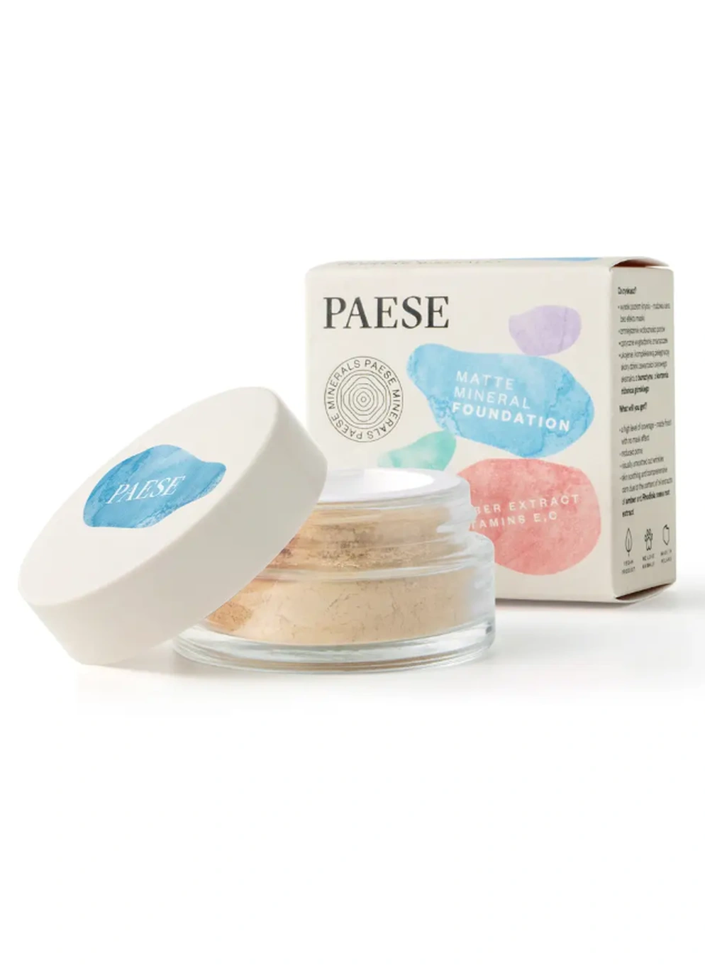 Розсипчата основа матуюча MATTE MINERALS FOUNDATION PAESE (7g)