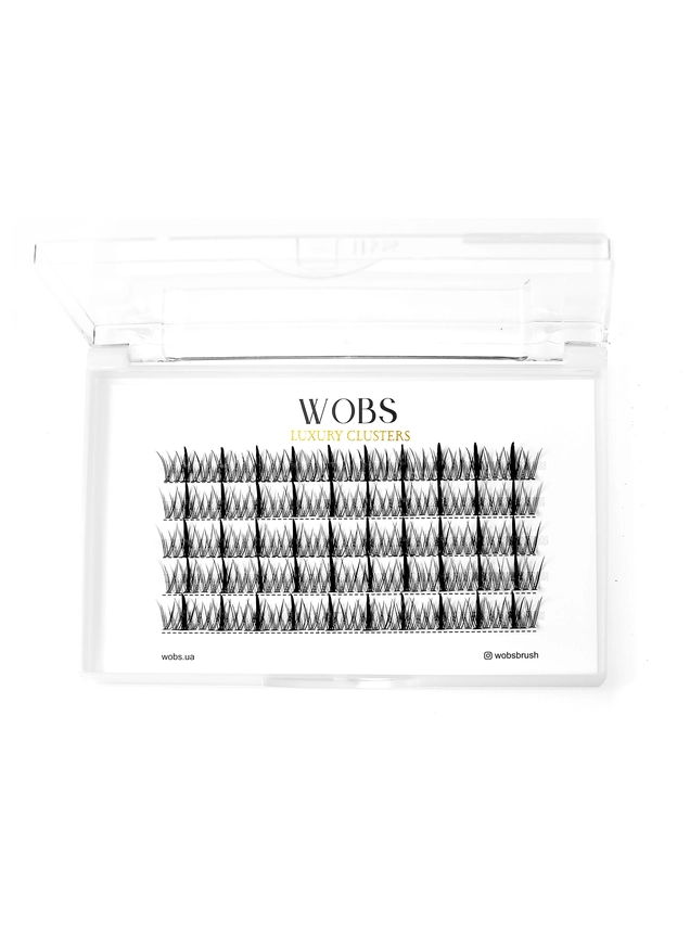 Накладные пучковые ресницы 200шт Wobs Fairy Lashes 20D 5 лент пучки размер 10mm