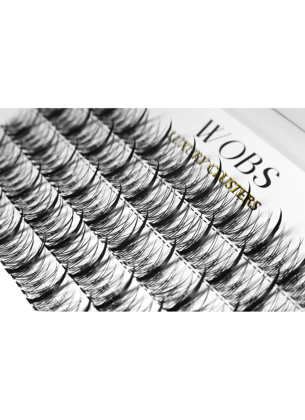 Накладные пучковые ресницы 200шт Wobs Fairy Lashes 20D 5 лент пучки размер 12mm