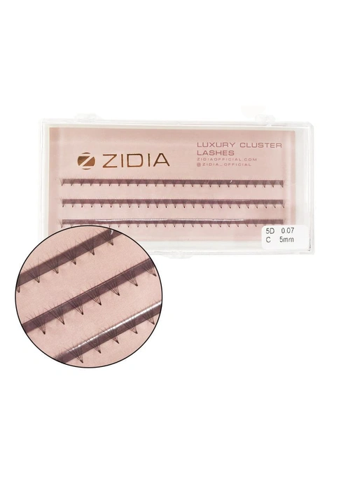 ZIDIA нижние ресницы 5D C 0,07 (3 ленты, розмер 5 мм)