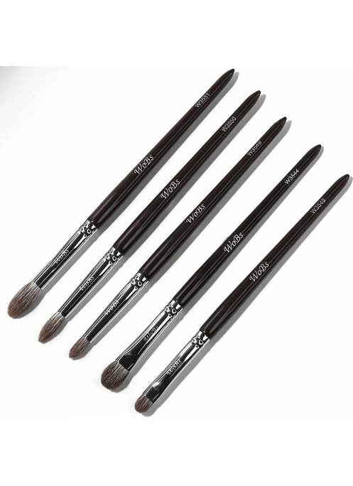 Кисть для растушёвки теней WoBs W3549 круглая форма, ворс лисы