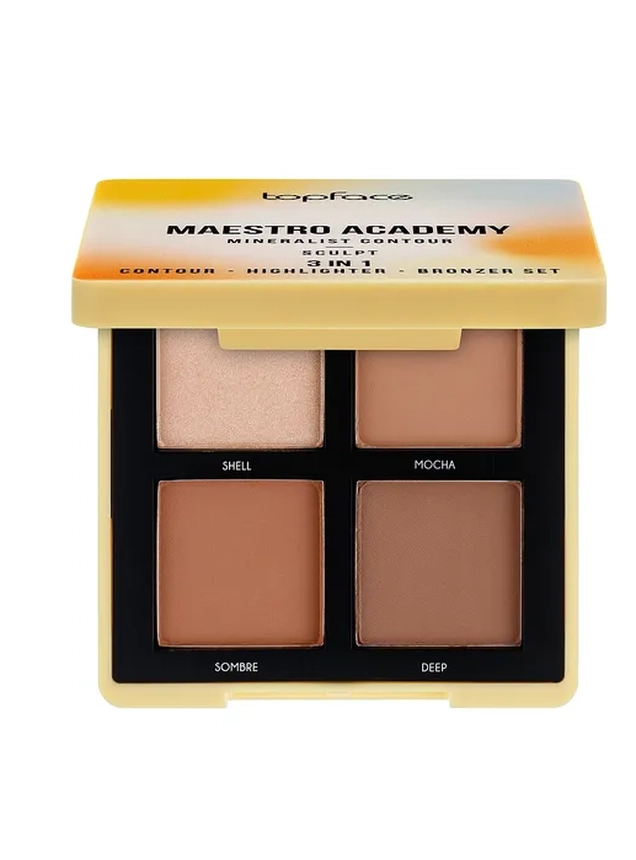 TopFace - Палитра для контуринга 3 в 1 "Maestro Academy" PT268  Aesthetica[001] (8 г)