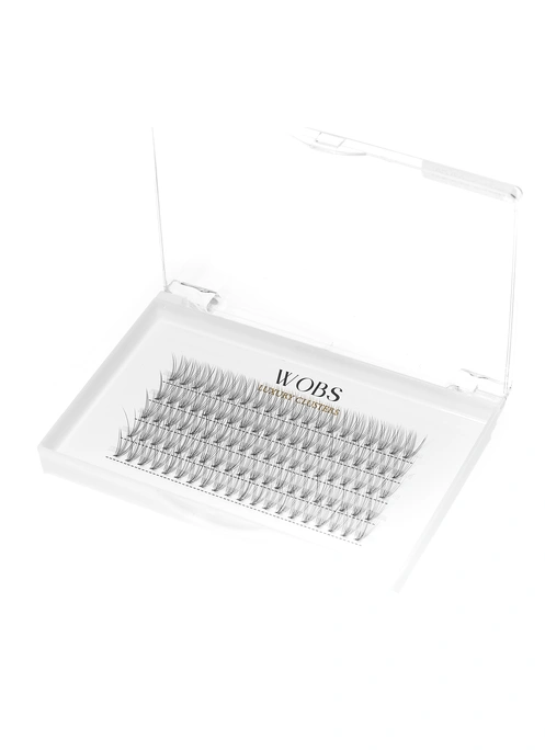 Накладные пучковые ресницы 100шт Wobs Crease cross 10D 0.07 5 лент пучки размер 12мм