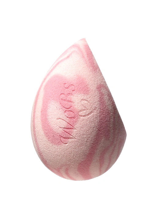 Спонж для макияжа WoBs розово-белый WS06 форма капля