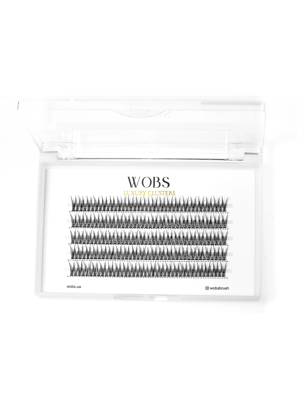 Накладные пучковые ресницы 200шт Wobs FISH TAIL 20D 0.1 5 лент пучки размер 10mm