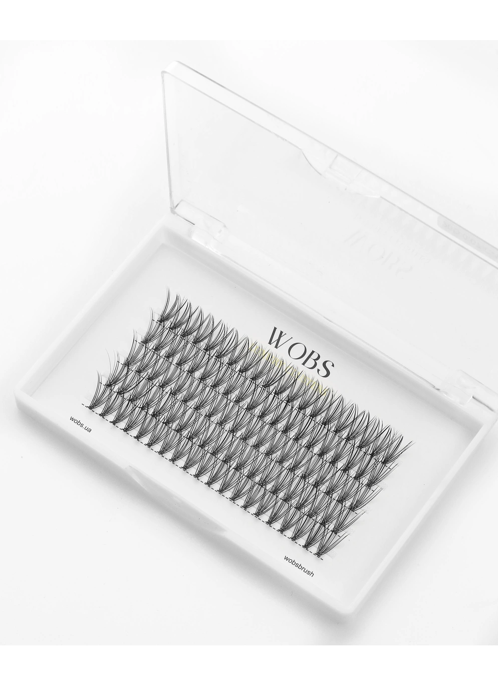 Накладные пучковые ресницы 100шт Wobs Crease cross 20D 5 лент пучки размер 14mm