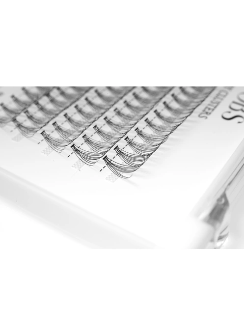 Накладные пучковые ресницы 100шт Wobs Crease cross 10D 0.07 5 лент пучки размер 12мм