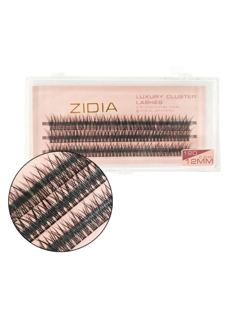 ZIDIA Cluster Lashes fish tail 12D C 0,10 (3 ленты, размер 12 мм)