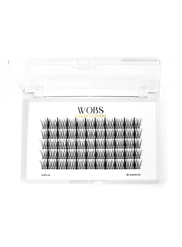Накладные пучковые ресницы 200шт Wobs Fairy Lashes 20D 5 лент пучки размер 12mm
