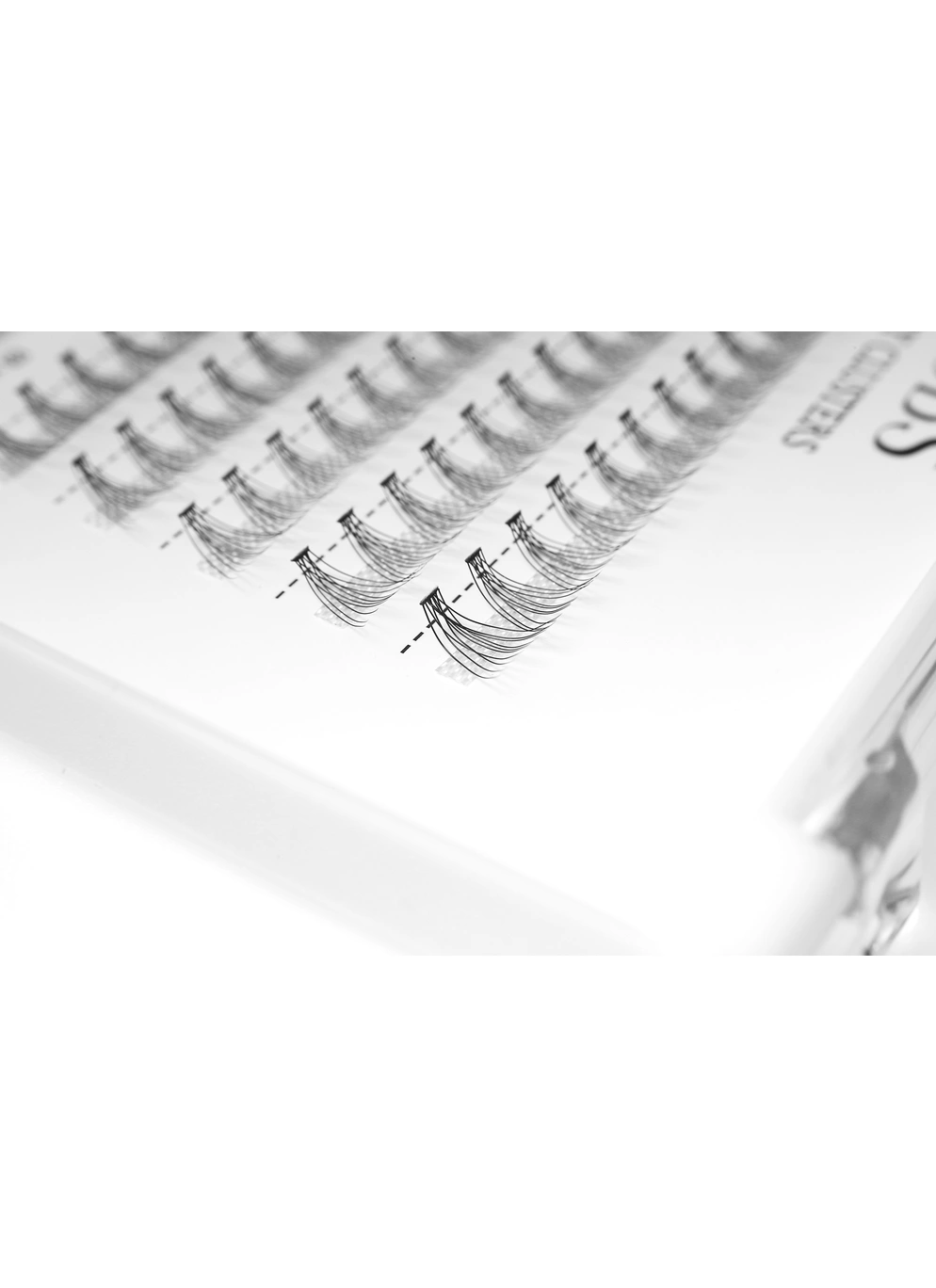 Накладные пучковые ресницы 100шт Wobs Crease cross 10D 0.07 5 лент пучки размер 8 mm