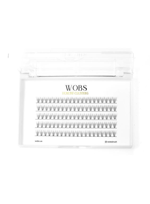 Накладные пучковые ресницы 100шт Wobs Crease cross 10D 0.07 5 лент пучки размер 8 mm