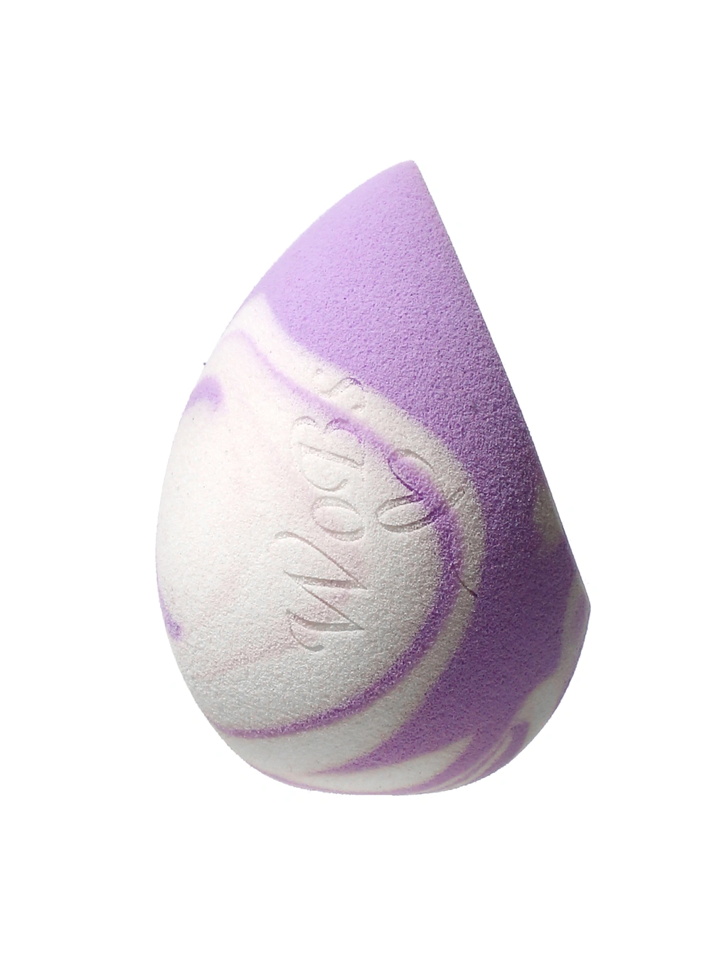 Спонж для макияжа WoBs фиолетово-белый WS04 форма капля