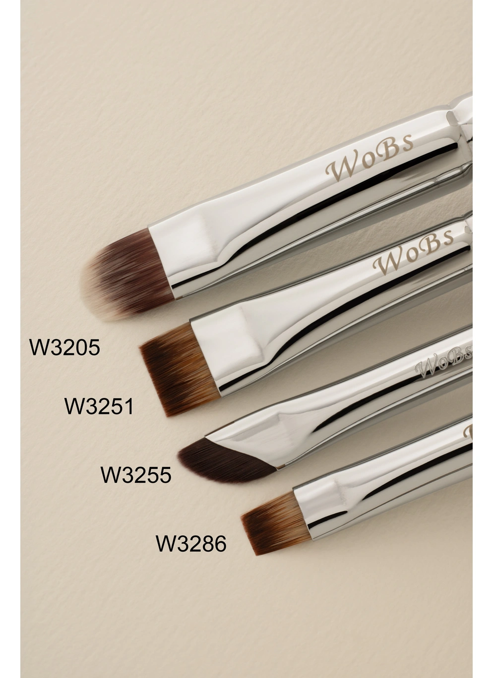 Кисть для бровей w3286 плоская форма, синтетика