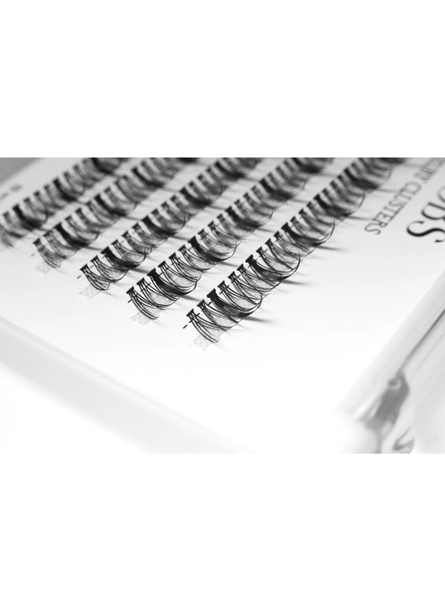 Накладные пучковые ресницы 200шт Wobs Fairy Lashes 20D 5 лент пучки размер 8mm