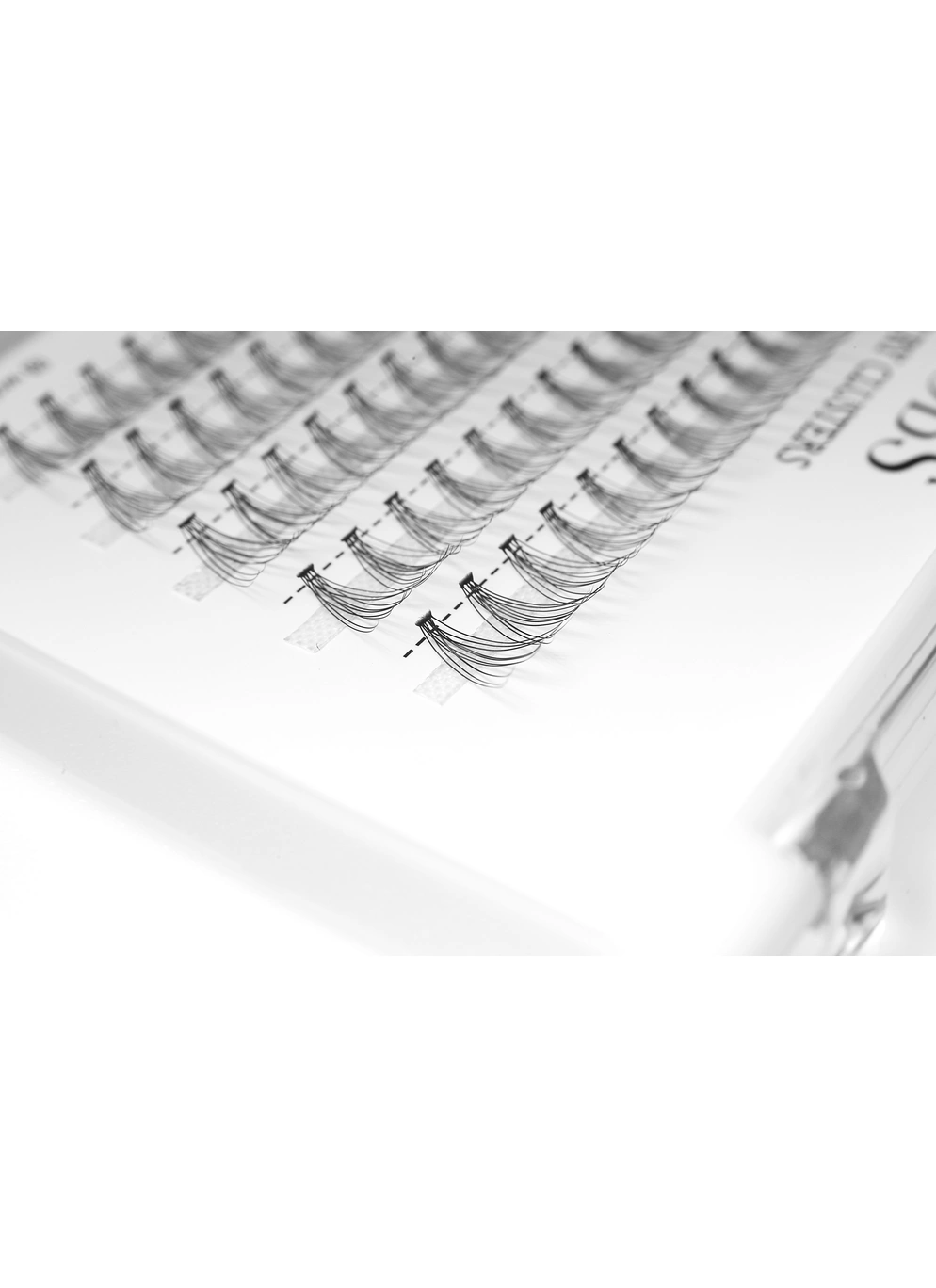 Накладные пучковые ресницы 100шт Wobs Crease cross 10D 0.07 5 лент пучки размер10 mm