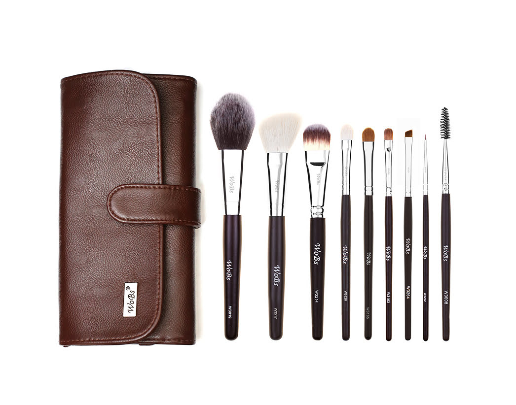 Набір кісточок для макіяжу серії Dark Chocolates (9 пензлів)