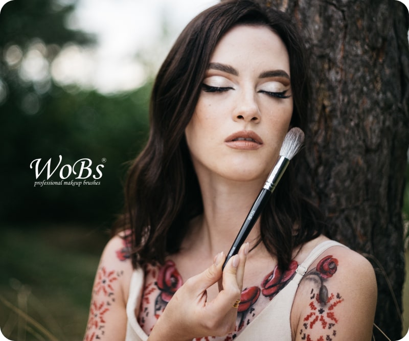 купить кисточки для макияжа из ворса козы WoBs